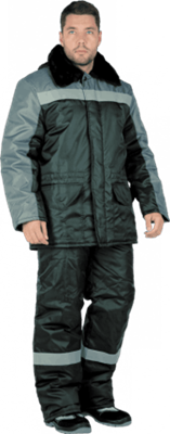 Костюм РЕГИОН зимний, черный-серый Кос308 - фото 4565