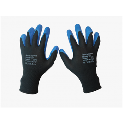 ПЕРЧАТКИ ДЛЯ ЗАЩИТЫ ОТ ОПЗ И МЕХАНИЧЕСКИХ ВОЗДЕЙСТВИЙ SCAFFA GRIP L1350-BLK/B - фото 5149