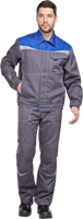 Костюм КАСКАД летний, серый-василек (Куртка+брюки) Кос592