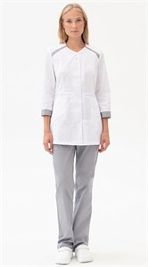 Костюм МИРАЖ, белый-св/серый Кос740