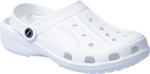 Туфли летние ЭВА (сабо) с перфорацией, с ремешком (белые) Саб519