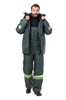 Костюм рабочий мужской зимний "Комфорт" цвет темно-зеленый/неоновый КОС628_зел ЭС