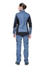 Костюм рабочий женский летний "Кранц" цвет маренго/черный/голубой КОС711 ЭС